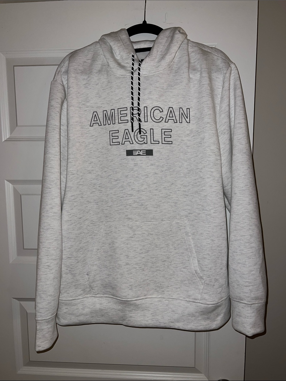 American Eagle Outfitters Light Heather Gray Pullover Hoodie XL